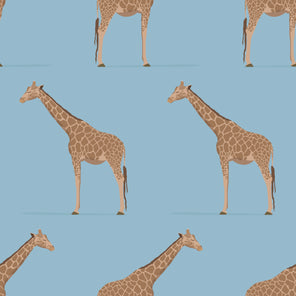 Giraffe Light Blue Wallpaper