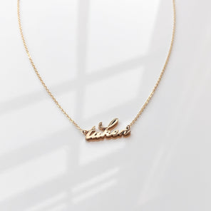 Taken Script Necklace