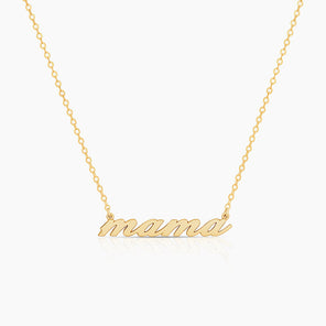 Mama Script Necklace