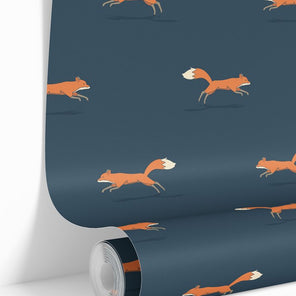 Navy Foxes Wallpaper