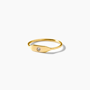 Stacking Signet Ring w. Stone