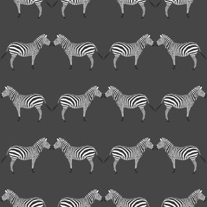 Zebras Charcoal Wallpaper