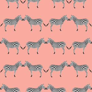 Zebras Light Pink Wallpaper